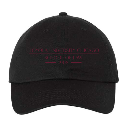 School Of Law Est. 1908 Unstructured Hat -- Black