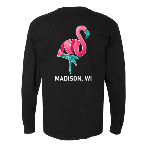 Comfort Colors Unisex Garment-Dyed Heavyweight Long Sleeve T-Shirt -- Black