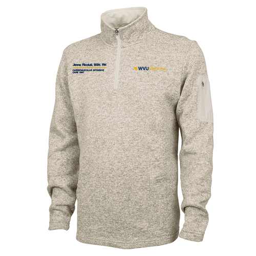 Charles River Mens Heathered Fleece Pullover -- Oatmeal Heather