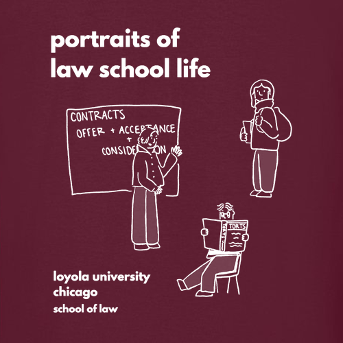 Portraits Of Law School Crewneck Sweatshirt -- Maroon
