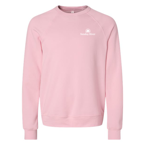 Sunday River Logo 2 White Ink -- Crewneck Sweatshirt Pink