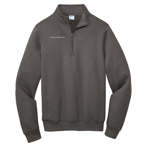 Port and Company Core Fleece Quarter-Zip Pullover Sweatshirt -- Charcoal