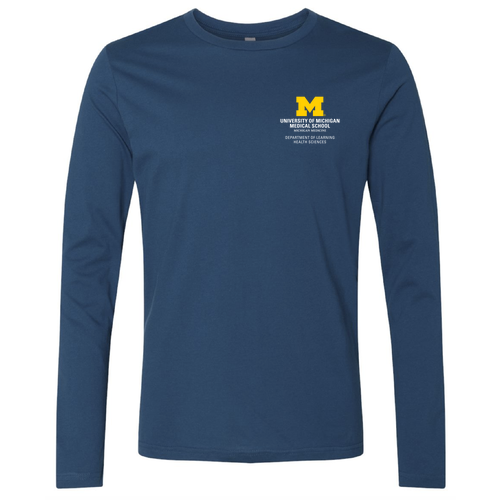 Mens/Unisex Next Level Apparel Fitted Long Sleeve Crew -- Cool Blue