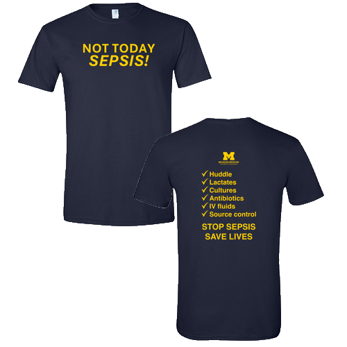 Gildan SoftStyle Fitted T-Shirt -- Navy, Not Today Sepsis