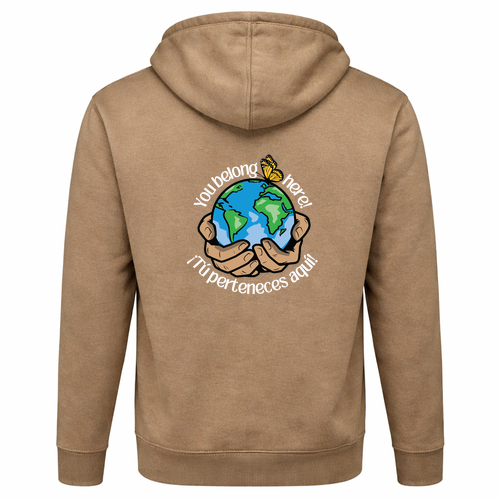 J America Unisex BTB Fleece Hooded Sweatshirt -- Desert