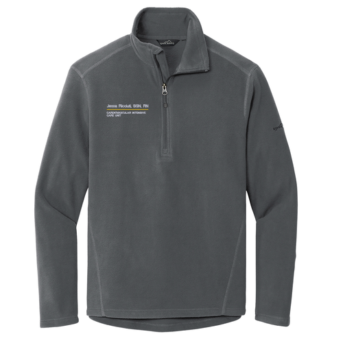 Eddie Bauer Half Zip Microfleece Jacket -- Grey Steel