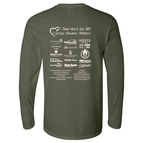 Gildan Adult Softstyle Long Sleeve T Shirt -- Military Green