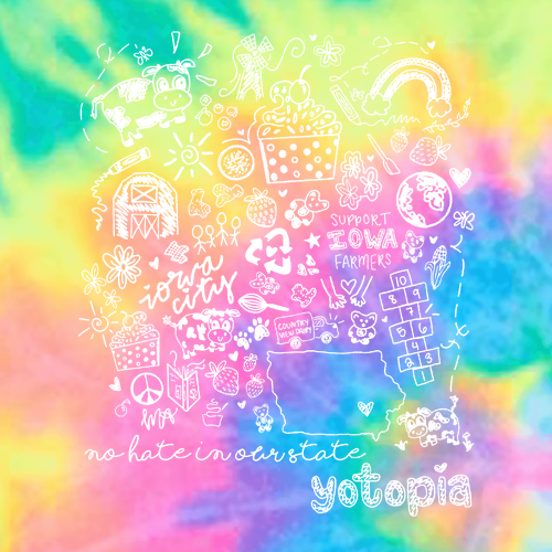 Colortone Tie Dye Racerback Tanks -- Neon Rainbow