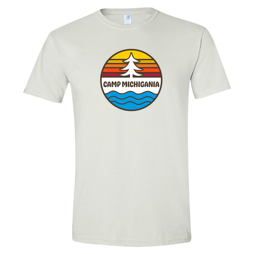 Gildan SoftStyle Fitted T-Shirt -- White, Multicolor Circle [HIDE]