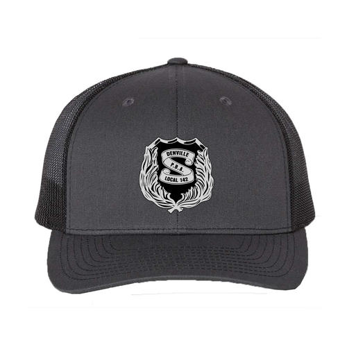 Shield -- Trucker Snapback Hat -- Black