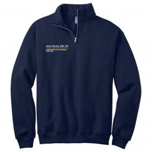 Jerzees 1/4 Zip Cadet Sweatshirt -- J Navy