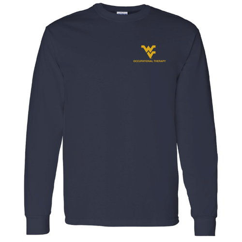 Mountain Design Gildan Heavy Cotton Long Sleeve Basic T-Shirt -- Navy