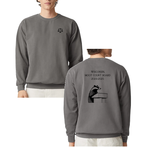 Comfort Colors Adult Crewneck Sweatshirt Badger Logo Grey