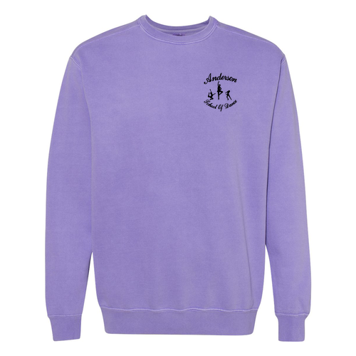 Comfort Colors Adult Crewneck Sweatshirt Left Chest-- Violet