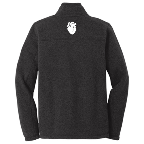 Cardiology North Face Sweater Fleece Jacket -- Black Heather