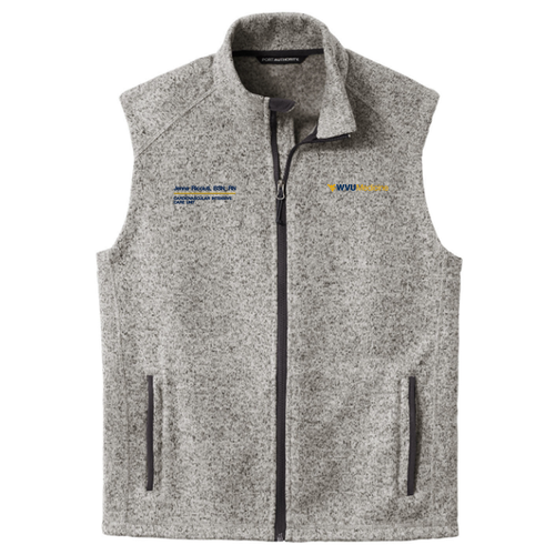 Port Authority Sweater Fleece Vest -- Grey Heather