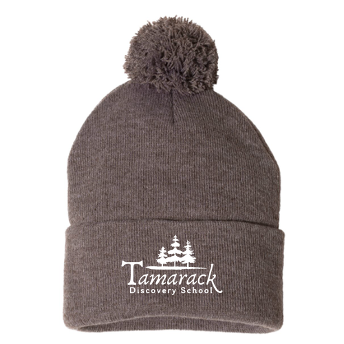 Sportsman Pom Pom Knit Hat -- Heather Brown