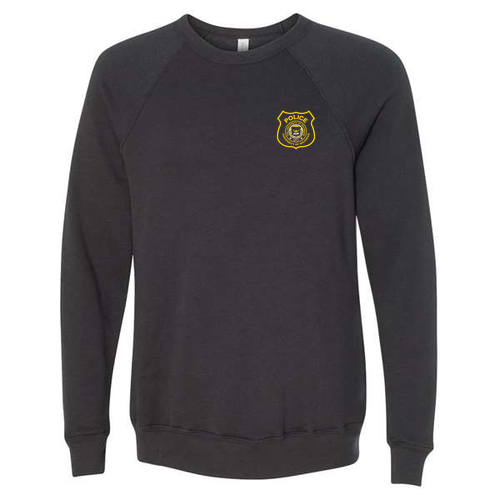 Mens/Unisex Bella Canvas Sponge Fleece Raglan Sweatshirt -- Dark Grey