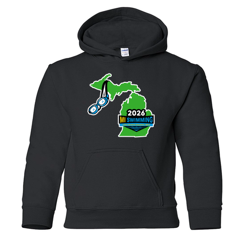 Youth Gildan Heavy Blend Hooded Sweatshirt -- Black