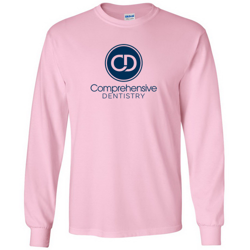 Gildan Heavy Cotton Longsleeve Basic T-Shirt -- Light Pink
