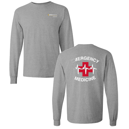 Gildan Heavy Cotton Longsleeve Basic T-Shirt -- Sport Grey