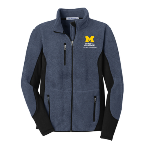 Port Authority R-Tek Pro Fleece Full Zip Jacket -- Navy Heather / Black
