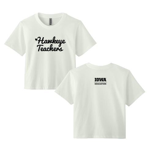 Hawkeye Teachers Next Level Apparel Women’s Heavyweight Boxy Tee -- Bone
