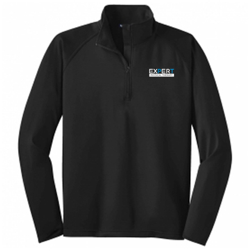 Sport Wick Stretch Half Zip Pullover -- Black