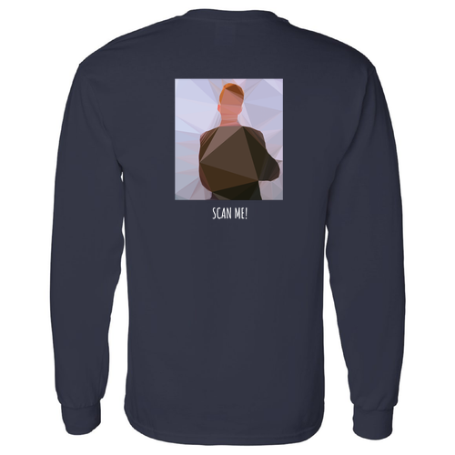 Gildan Heavy Cotton Longsleeve Basic T-Shirt -- Navy