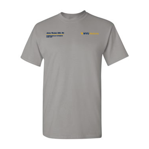 Embroidered Gildan Heavy Cotton Basic T-Shirt -- Gravel