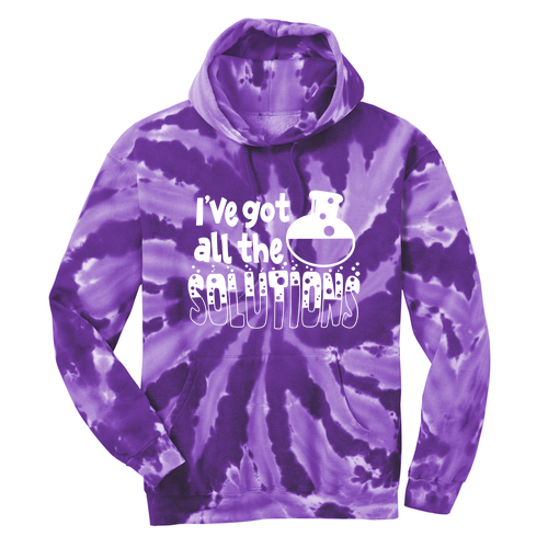 Port & Company Essential Tie Dye Pullover Hooded Sweatshirt -- Purple