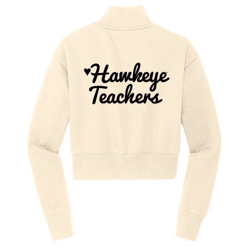 Hawkeye Teachers District  Women's V.I.T. Fleece 1/2-Zip -- Gardenia