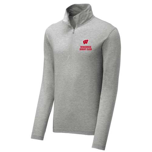 Sport-Tek PosiCharge Tri-Blend Wicking 1/4-Zip Pullover -- Light Grey Heather