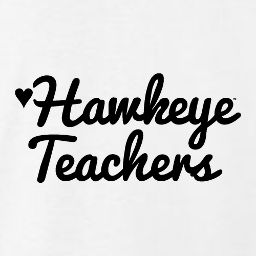 Hawkeye Teachers Comfort Colors Adult Crewneck Sweatshirt -- White