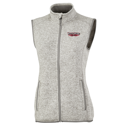 Women's Heathered Fleece Vest -- Light Grey Heather
