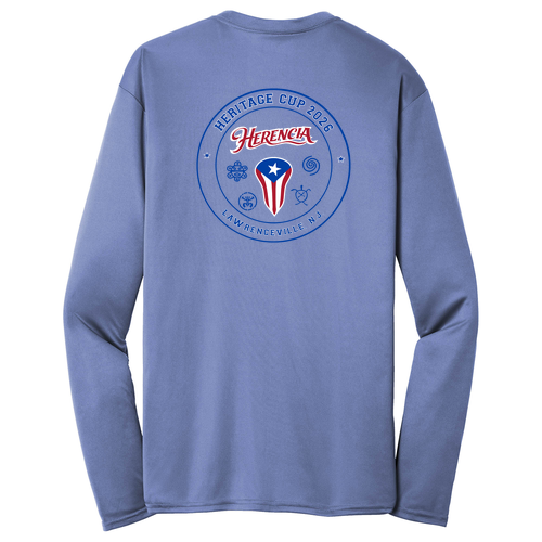 [HIDE] HERITAGE CUP Long Sleeve Performance Tee -- Carolina Blue