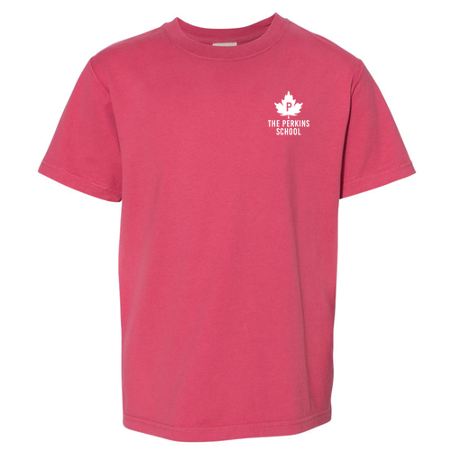 ComfortWash by Hanes Garment Dyed Youth Short Sleeve T-Shirt -- Crimson Fall