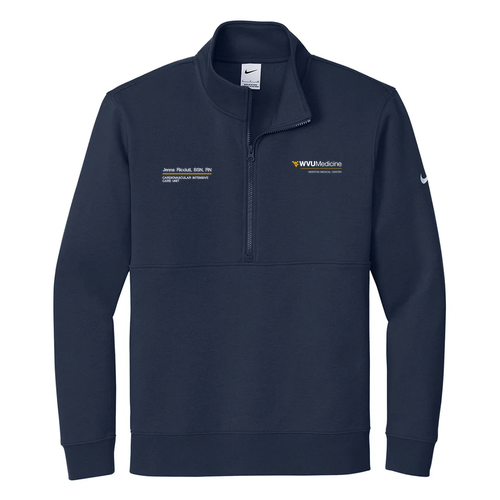 Nike Club Fleece Sleeve Swoosh 1/2-Zip -- Midnight Navy