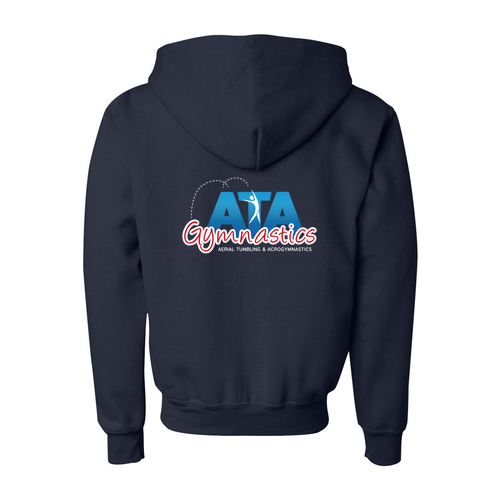 Gildan Full Zip Youth Hooded Sweatshirt -- Navy