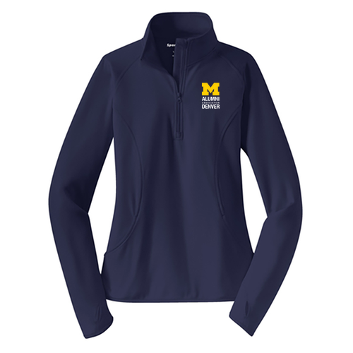 Sport Tek Ladies Sport Wick Stretch Half Zip Pullover -- True Navy