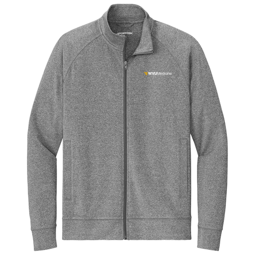 Sport-Tek Sport-Wick Stretch Full-Zip Cadet Jacket -- Charcoal Grey Heather