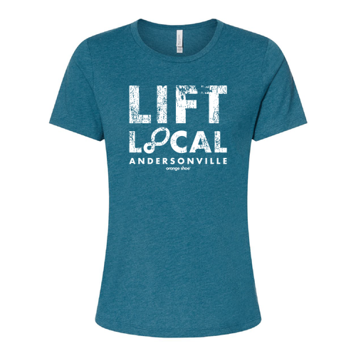 Lift Local Women's Tee-- Heather Deep Teal