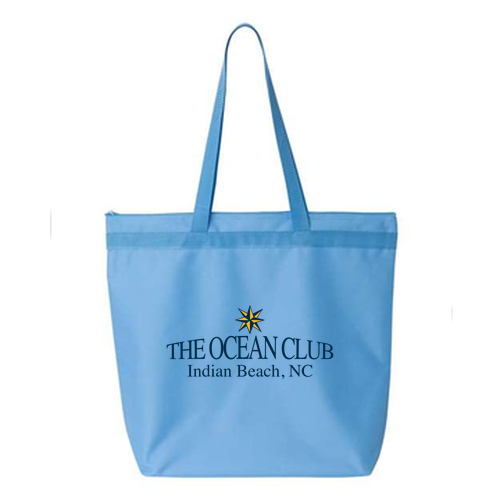 Liberty Bags Large Tote with Zipper -- Light Blue