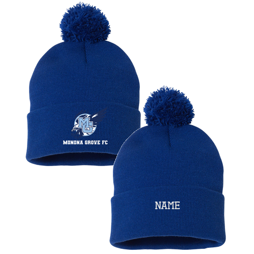Sportsman Pom Pom Knit Hat -- Royal Blue