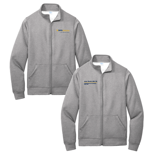 Port and Company Core Fleece Cadet Full-Zip Sweatshirt -- Athletic Heather