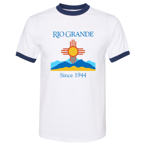 Augusta 50/50 Ringer T-shirt -- White/ Navy
