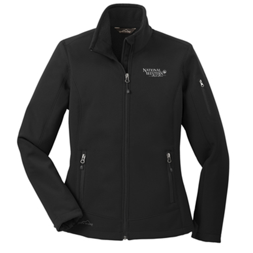 Eddie Bauer Ladies Rugged Ripstop Soft Shell Jacket -- Black