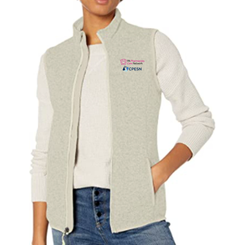 Charles River Womens Pacific Heathered Vest -- Ivory Heather