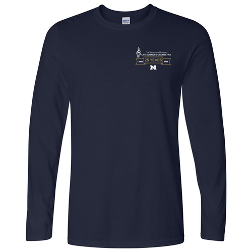 Gildan SoftStyle Fitted Longsleeve T-Shirt -- Navy