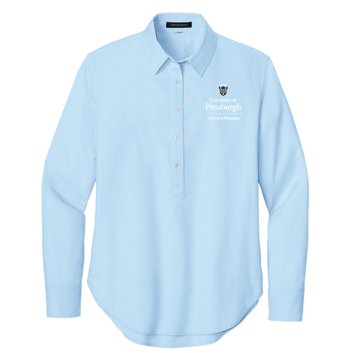 Mercer+Mettle Women’s Long Sleeve Modern Oxford Shirt -- Light Blue